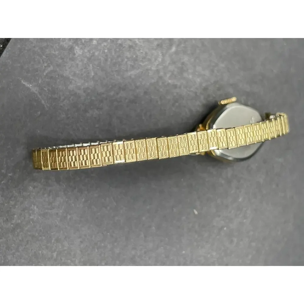 Vintage Paul Raynard 17J Womens Cocktail Watch Gold Tone Expansion Band 17mm